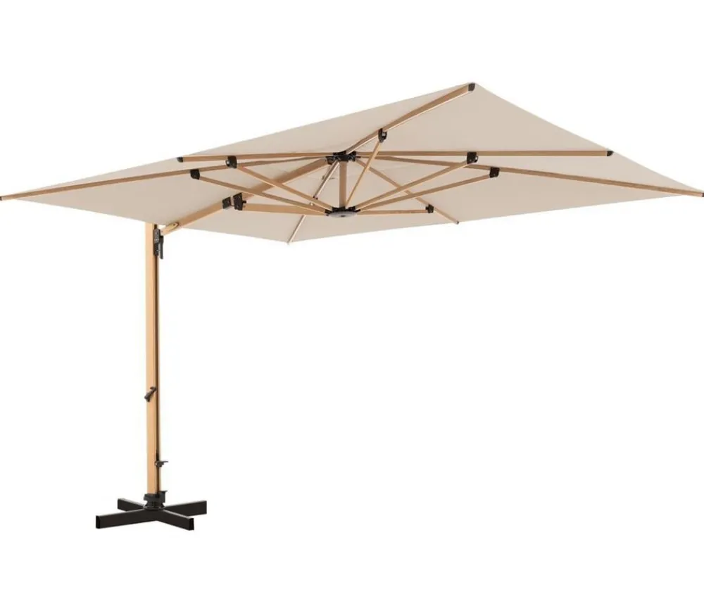 Doppler Pendelschirm Aluwood XL, rechteckig, ca. B400/T300 cm Natur Sale