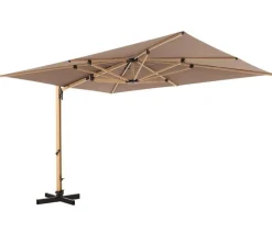 Doppler Pendelschirm Aluwood XL, rechteckig, ca. B400/T300 cm Taupe Online