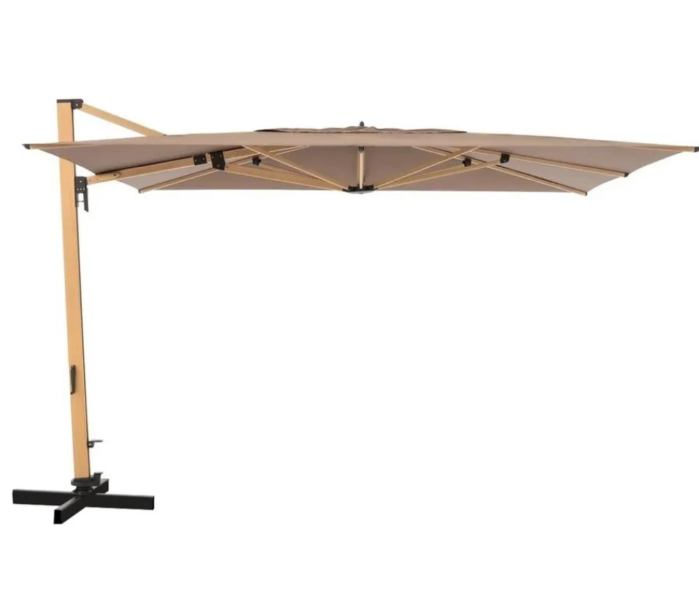 Doppler Pendelschirm Aluwood XL, rechteckig, ca. B400/T300 cm Taupe Online