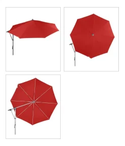 Doppler Pendelschirm Expert, rund, ca. Ø350 cm Rot New