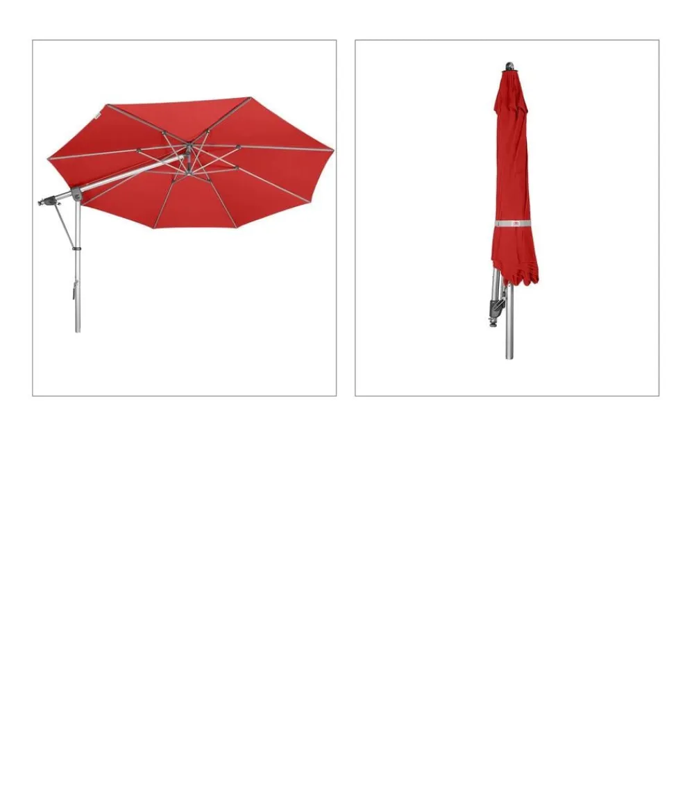 Doppler Pendelschirm Expert, rund, ca. Ø350 cm Rot New