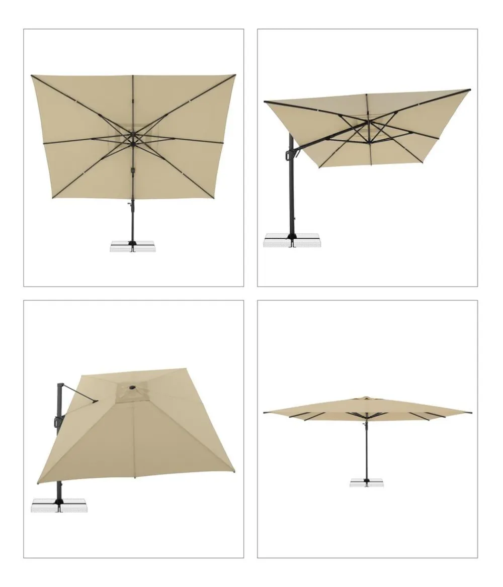 Doppler Pendelschirm Life Side, rund, ca. Ø310 cm Beige Hot