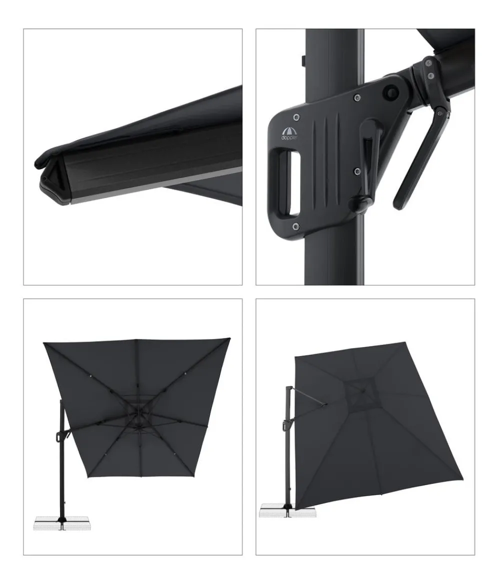Doppler Sonnenschirme - Pendelschirm Life Side, rund, ca. Ø310 cm Anthrazit