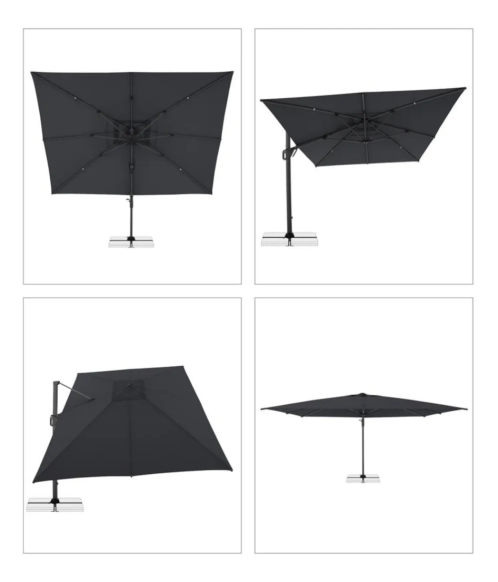 Doppler Sonnenschirme - Pendelschirm Life Side, rund, ca. Ø310 cm Anthrazit