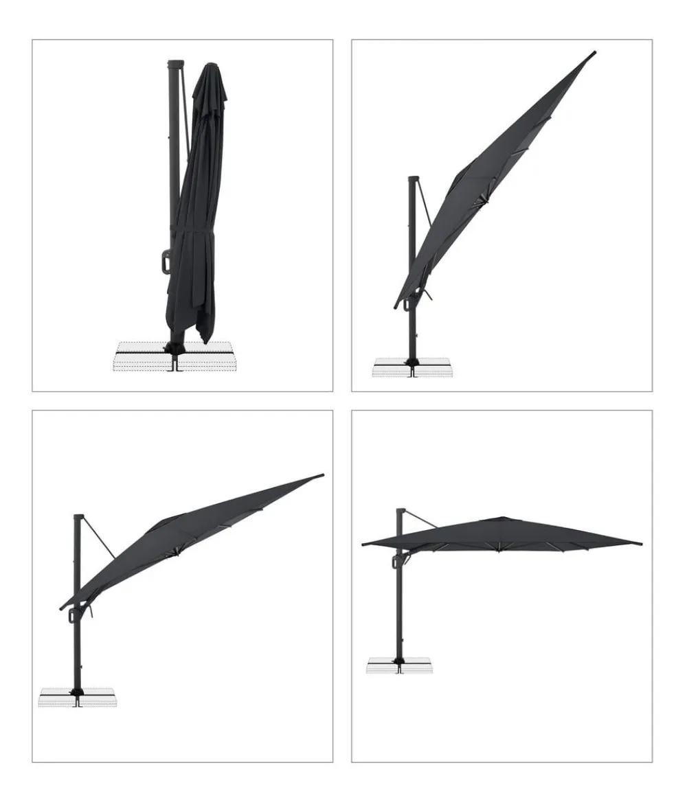 Doppler Sonnenschirme - Pendelschirm Life Side, rund, ca. Ø310 cm Anthrazit