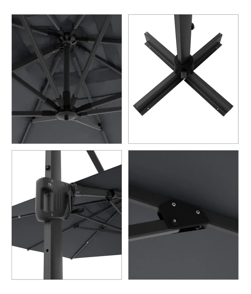 Doppler Sonnenschirme - Pendelschirm Life Side, rund, ca. Ø310 cm Anthrazit