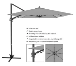 Doppler Pendelschirm myZone AX, rechteckig, ca. B320/T240 cm Natur Online