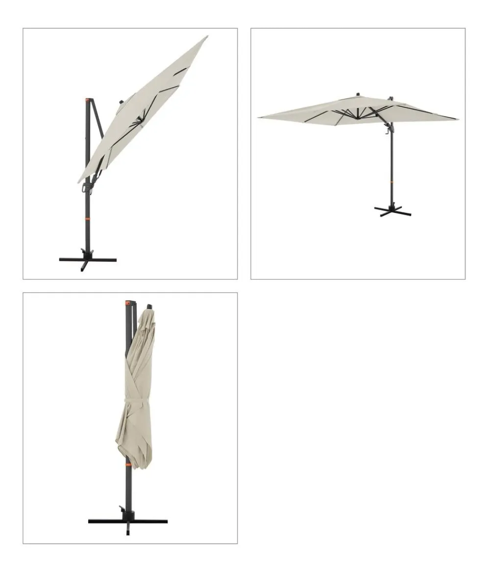 Doppler Pendelschirm myZone AX, rechteckig, ca. B320/T240 cm Natur Online