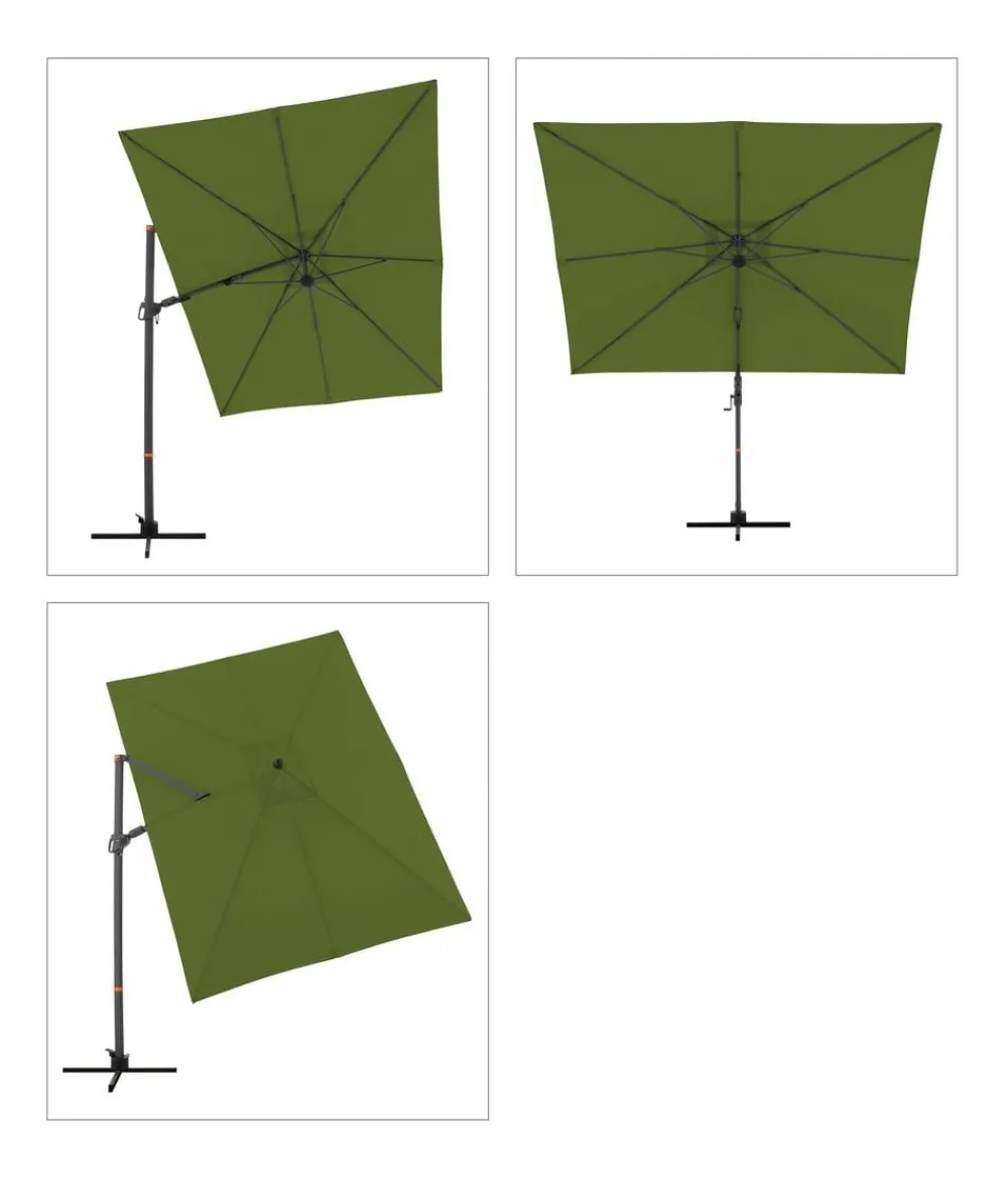 Doppler Pendelschirm myZone AX, rechteckig, ca. B320/T240 cm Dunkelgrün Clearance