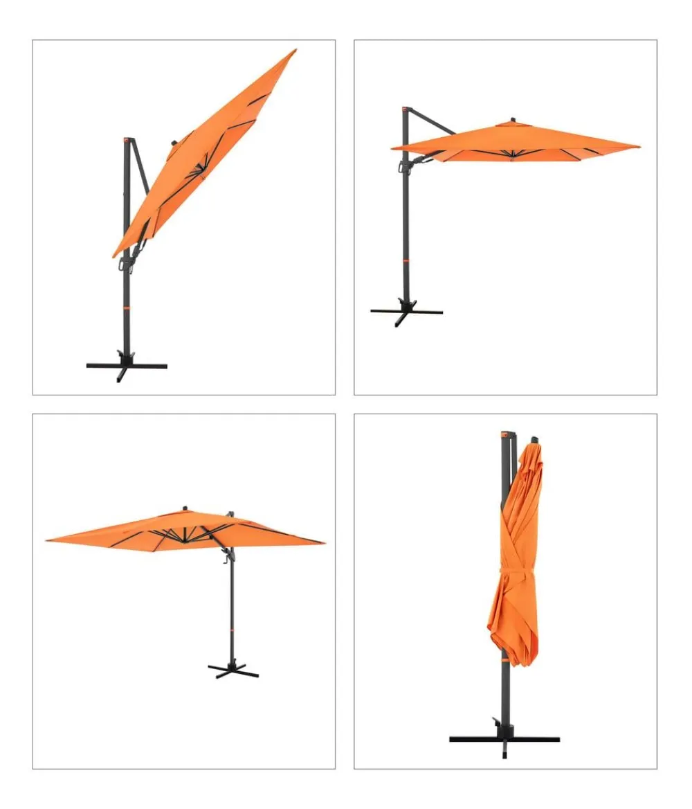 Doppler Sonnenschirme - Pendelschirm myZone AX, rechteckig, ca. B320/T240 cm Orange