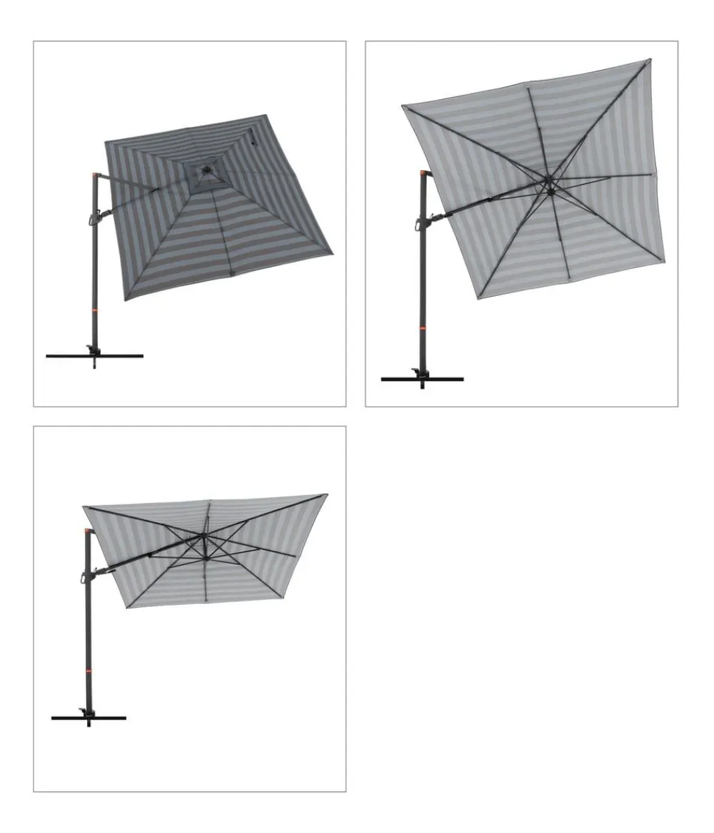 Doppler Sonnenschirme - Pendelschirm myZone AX, rechteckig, ca. B320/T240 cm Dunkelgrau