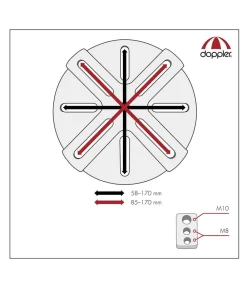 Doppler Schirmständer > Schirmständer-Platte VARIO, ca. Ø19/H2 cm