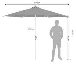 Doppler Sonnenschirme > Sonnenschirm ACT Auto-Tilt, rund, ca. Ø305 cm