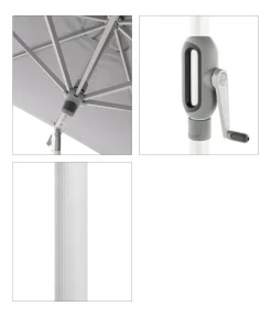 Doppler Sonnenschirme - Sonnenschirm ACT Auto-Tilt, quadratisch, ca. B240/T240 cm Anthrazit