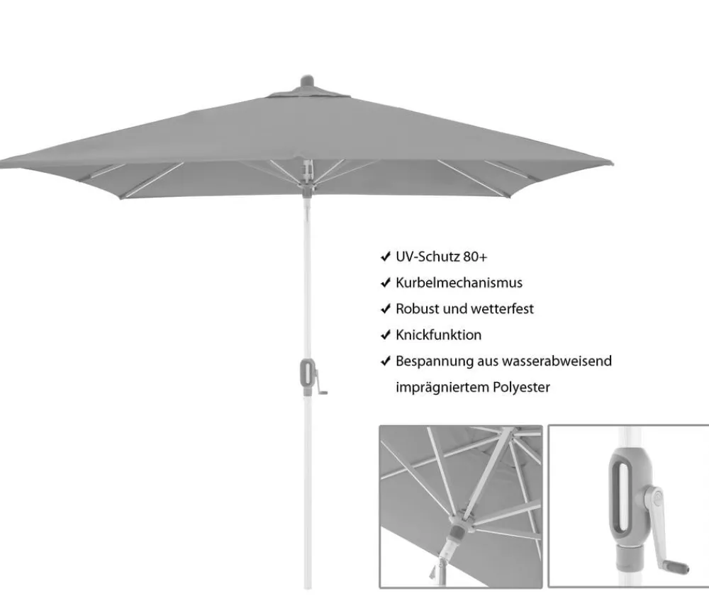 Doppler Sonnenschirme - Sonnenschirm ACT Auto-Tilt, quadratisch, ca. B240/T240 cm Anthrazit