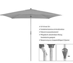 Doppler Sonnenschirm Active Auto Tilt, rechteckig, ca. B300/T200 cm Natur Discount