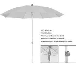 Doppler Sonnenschirme - Sonnenschirm Act Neo, rund, ca. Ø200 cm Dunkelgrau
