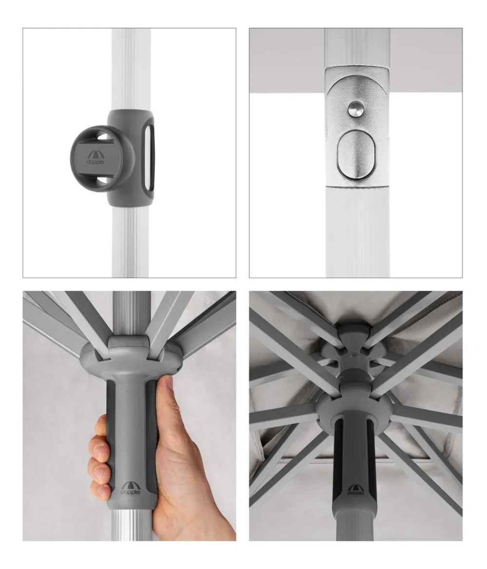 Doppler Sonnenschirm ACT NEO Push up, rechteckig, ca. B250/T200 cm Anthrazit New