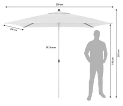Doppler Sonnenschirm ACT NEO Push up, rechteckig, ca. B250/T200 cm Natur Sale