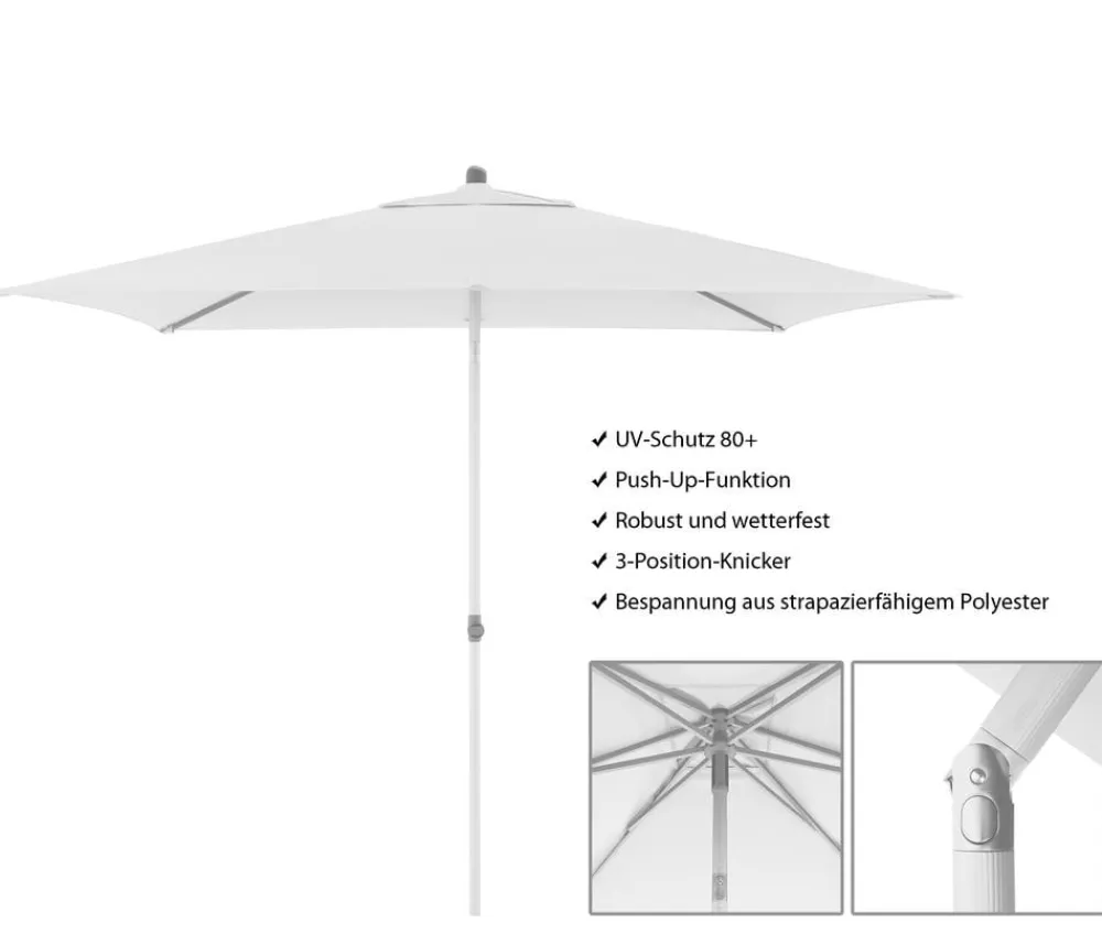 Doppler Sonnenschirme - Sonnenschirm ACT NEO Push up, rechteckig, ca. B250/T200 cm Anthrazit