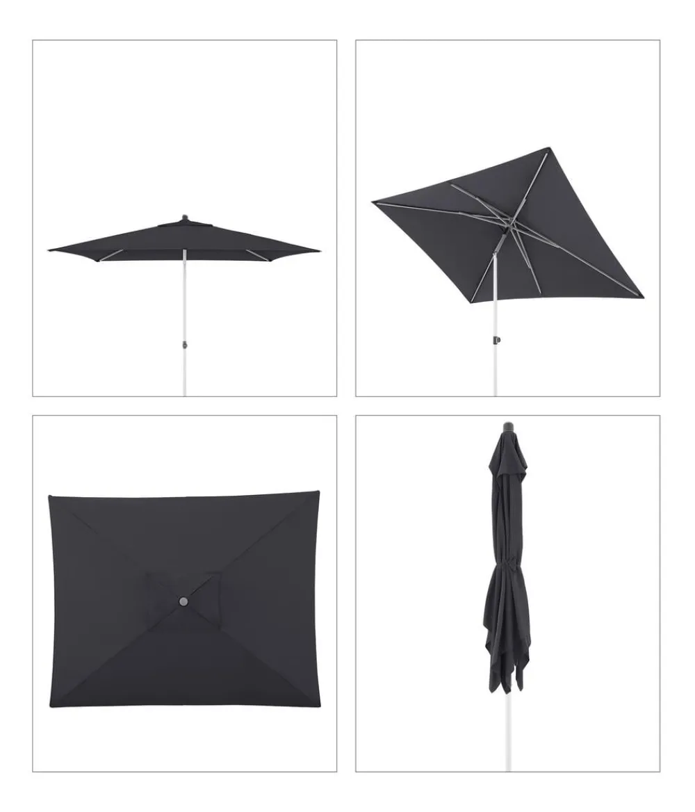 Doppler Sonnenschirme - Sonnenschirm ACT NEO Push up, rechteckig, ca. B250/T200 cm Anthrazit