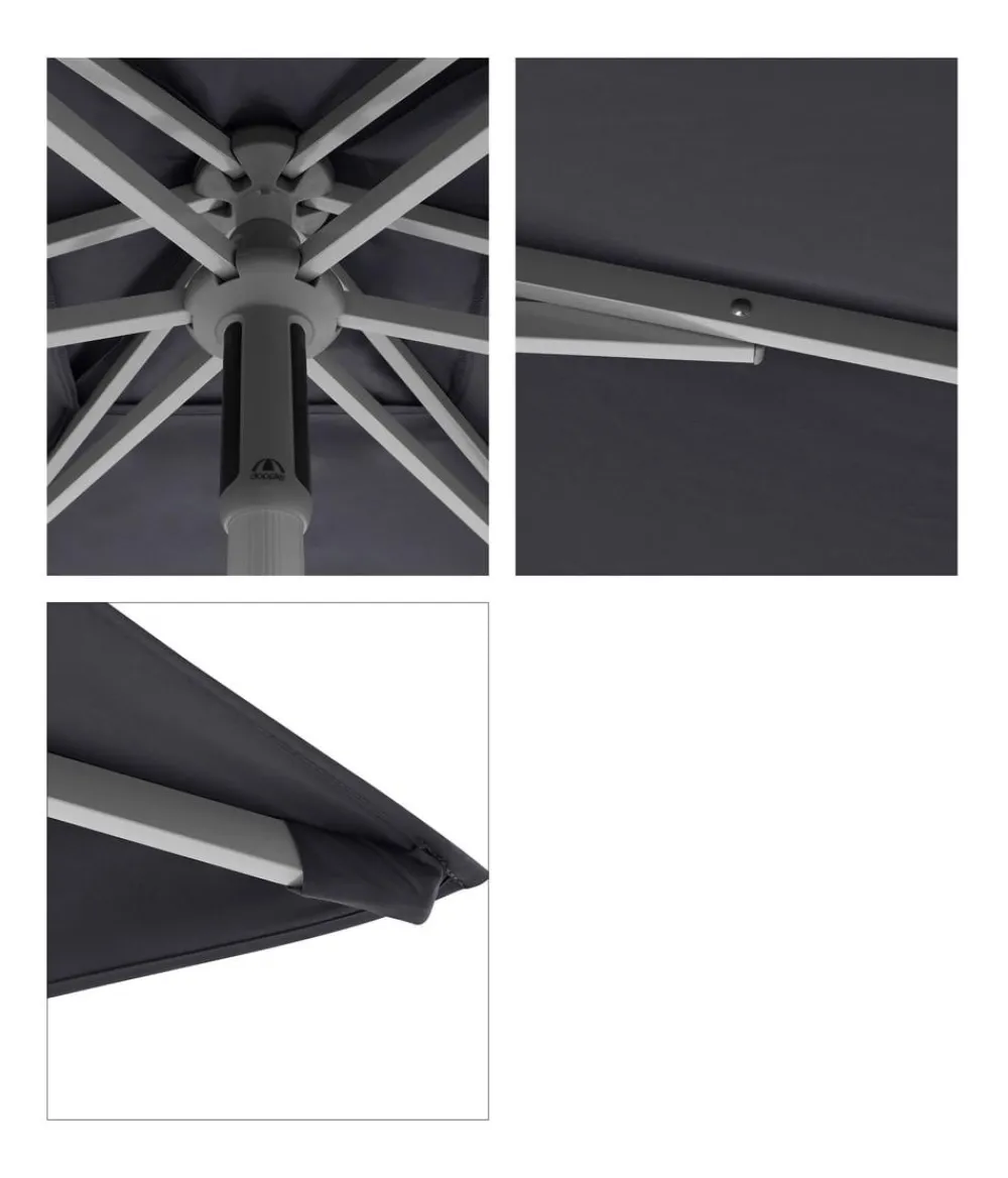 Doppler Sonnenschirme - Sonnenschirm ACT NEO Push up, rechteckig, ca. B250/T200 cm Anthrazit
