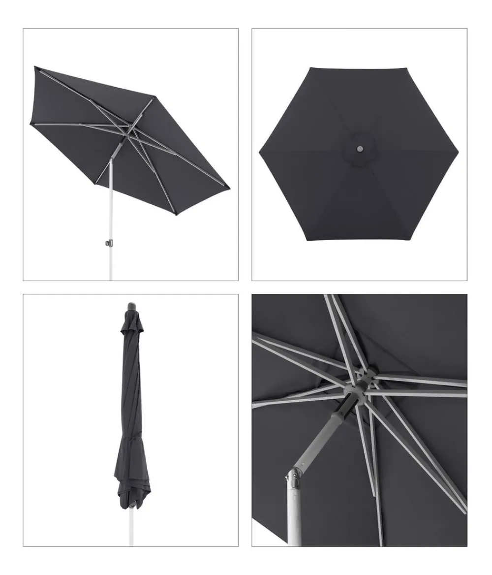 Doppler Sonnenschirme - Sonnenschirm ACT NEO Push Up, rund, ca. Ø270 cm Anthrazit