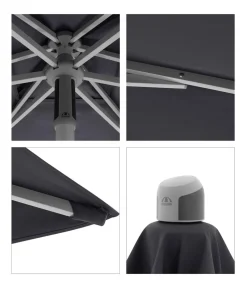 Doppler Sonnenschirme - Sonnenschirm ACT NEO Push Up, rund, ca. Ø270 cm Anthrazit