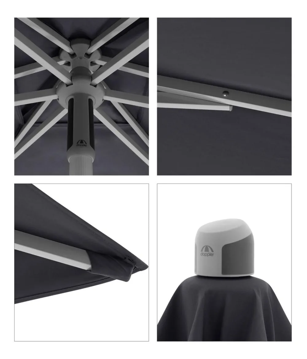 Doppler Sonnenschirme - Sonnenschirm ACT NEO Push Up, rund, ca. Ø270 cm Anthrazit