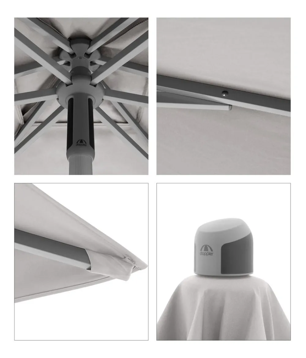 Doppler Sonnenschirme - Sonnenschirm ACT NEO Push Up, rund, ca. Ø270 cm Anthrazit
