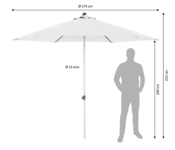 Doppler Sonnenschirme - Sonnenschirm ACT NEO Push Up, rund, ca. Ø270 cm Anthrazit