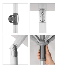 Doppler Sonnenschirme - Sonnenschirm ACT NEO Push Up, rund, ca. Ø270 cm Anthrazit