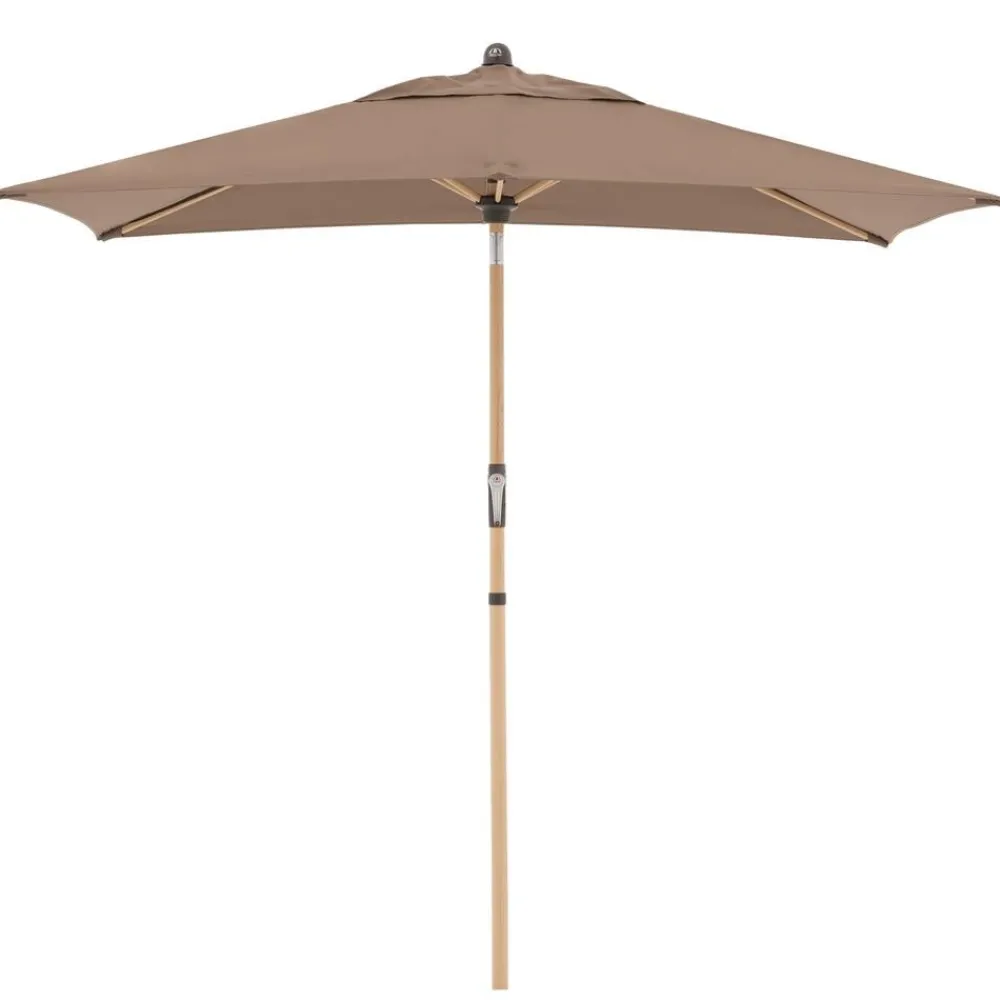 Doppler Sonnenschirme - Sonnenschirm Aluwood Ultra, rechteckig, ca. B210/T140 cm Taupe