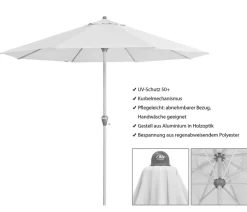Doppler Sonnenschirme > Sonnenschirm Aluwood Ultra, rund, ca. Ø350 cm