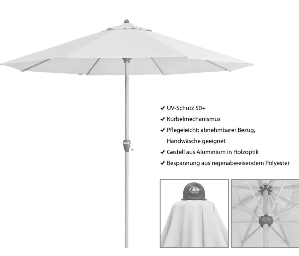 Doppler Sonnenschirme > Sonnenschirm Aluwood Ultra, rund, ca. Ø350 cm