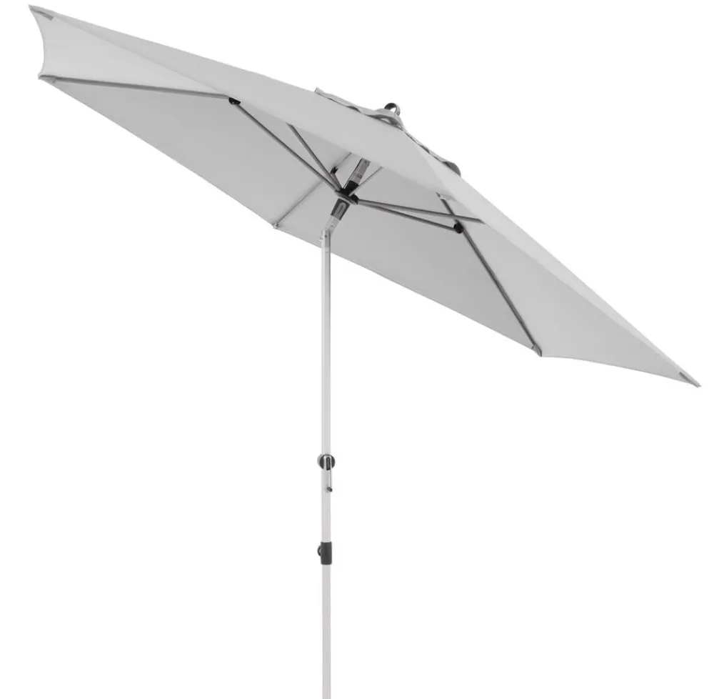 Doppler Sonnenschirm Expert Auto Tilt, rund, ca. Ø320 cm Hellgrau New