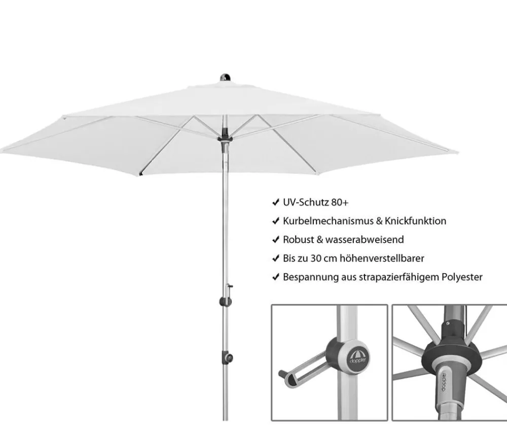 Doppler Sonnenschirme - Sonnenschirm Expert Auto Tilt, rund, ca. Ø280 cm Braun