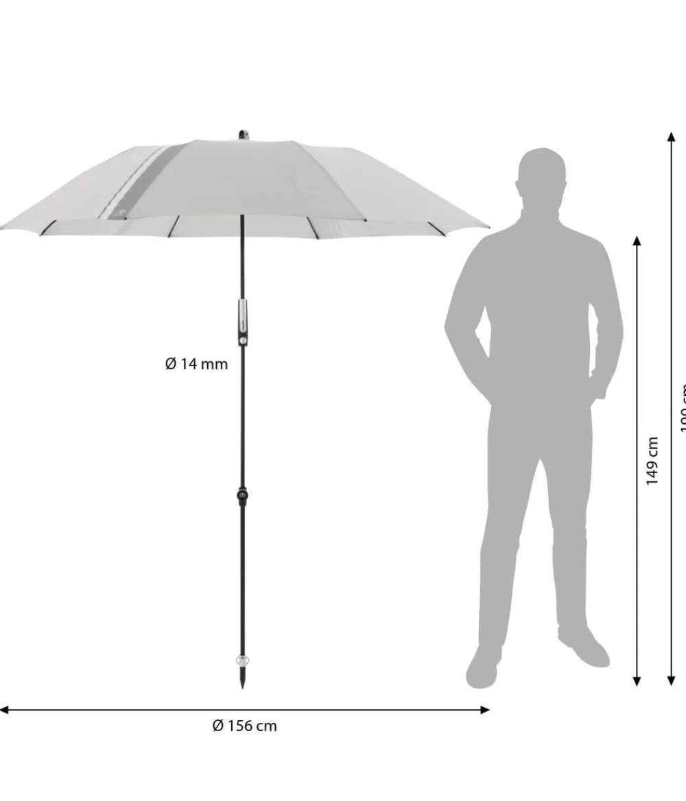 Doppler Sonnenschirm Expert Multi Push Up, ca. Ø156/H190 cm Hellgrau Online