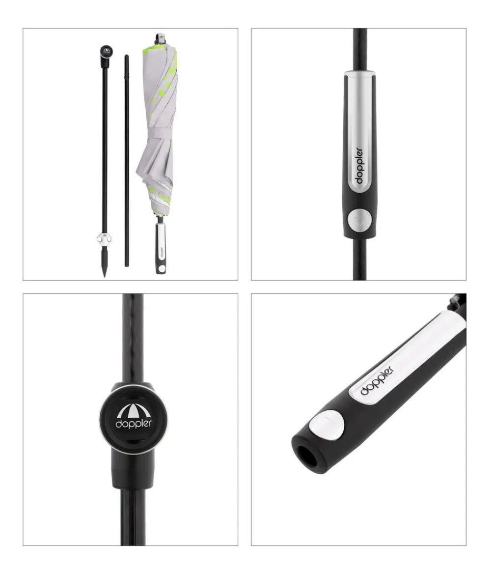 Doppler Sonnenschirme - Sonnenschirm Expert Multi Push Up, ca. Ø156/H190 cm Hellgrün