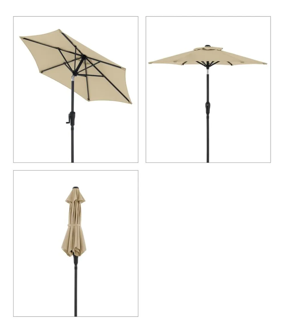 Doppler Sonnenschirm Life, rund, ca. Ø180 cm Beige Sale