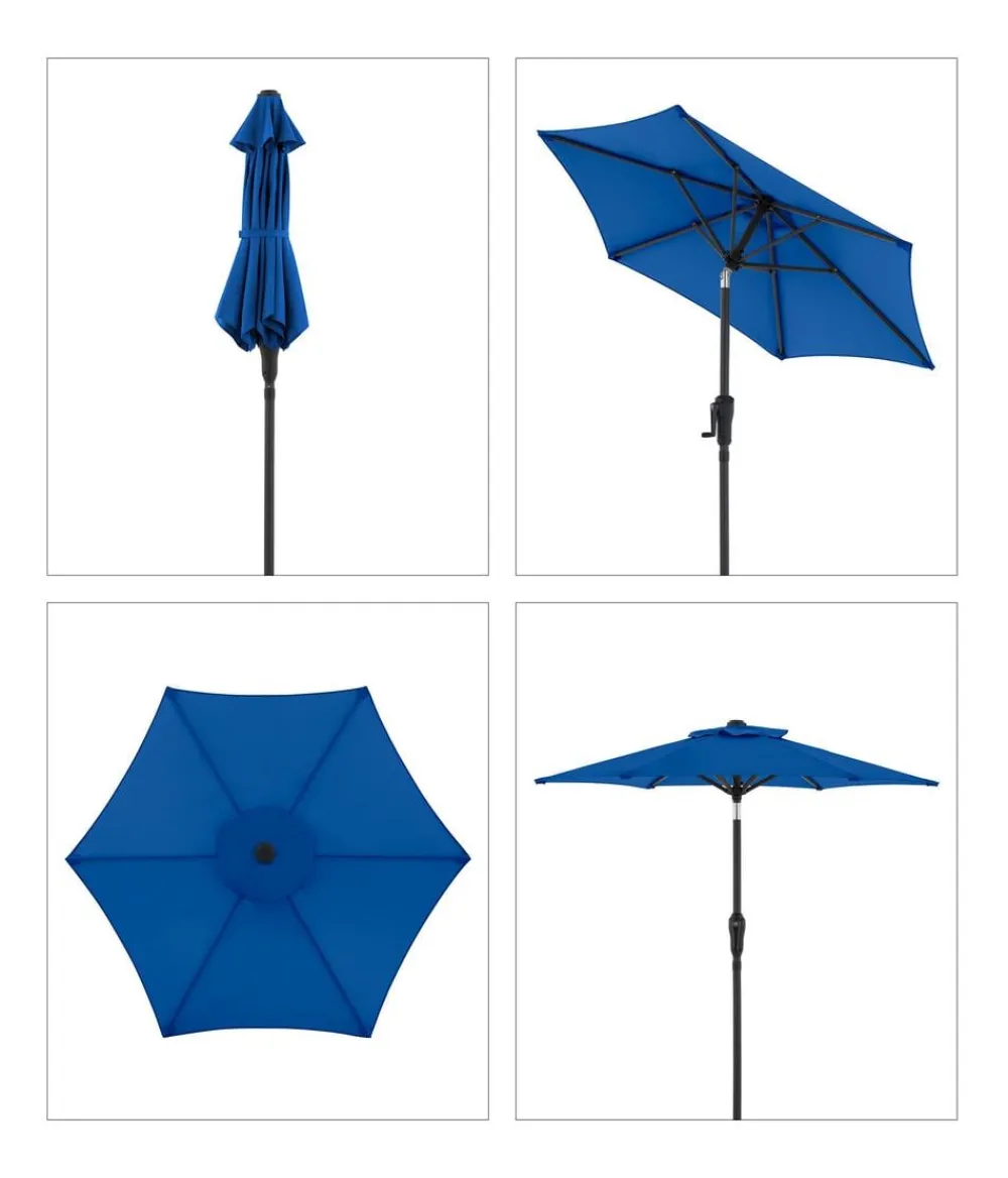 Doppler Sonnenschirm Life, rund, ca. Ø180 cm Blau Hot