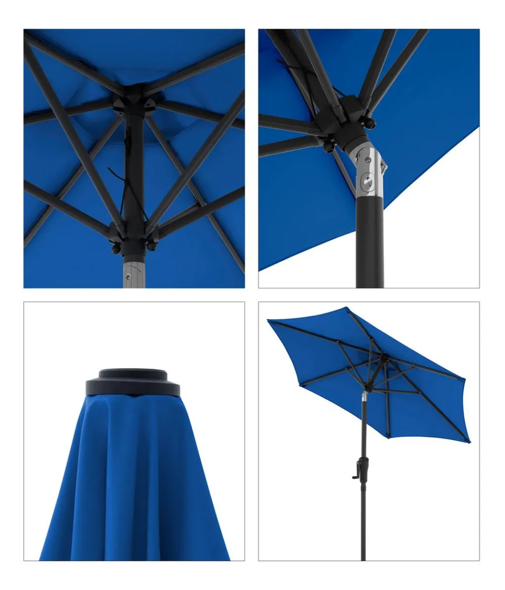 Doppler Sonnenschirm Life, rund, ca. Ø180 cm Blau Hot