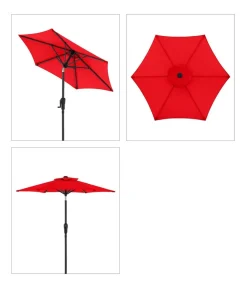 Doppler Sonnenschirme - Sonnenschirm Life, rund, ca. Ø180 cm Rot