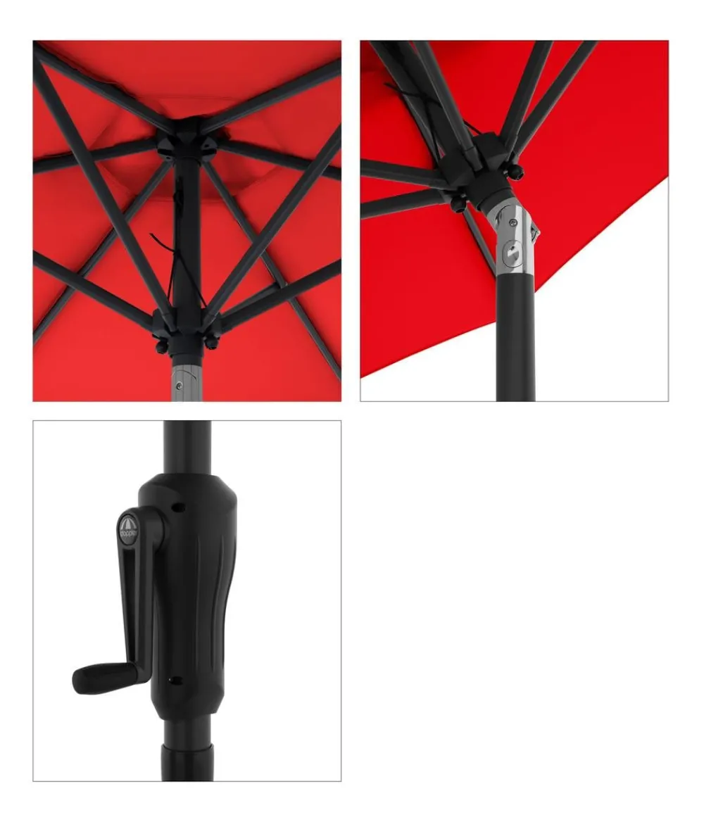 Doppler Sonnenschirme - Sonnenschirm Life, rund, ca. Ø180 cm Rot