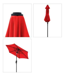Doppler Sonnenschirme - Sonnenschirm Life, rund, ca. Ø180 cm Rot