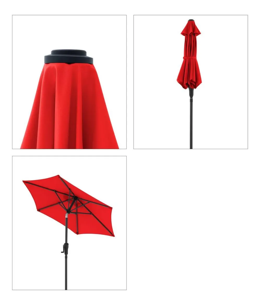Doppler Sonnenschirme - Sonnenschirm Life, rund, ca. Ø180 cm Rot