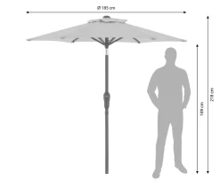 Doppler Sonnenschirme - Sonnenschirm Life, rund, ca. Ø180 cm Rot