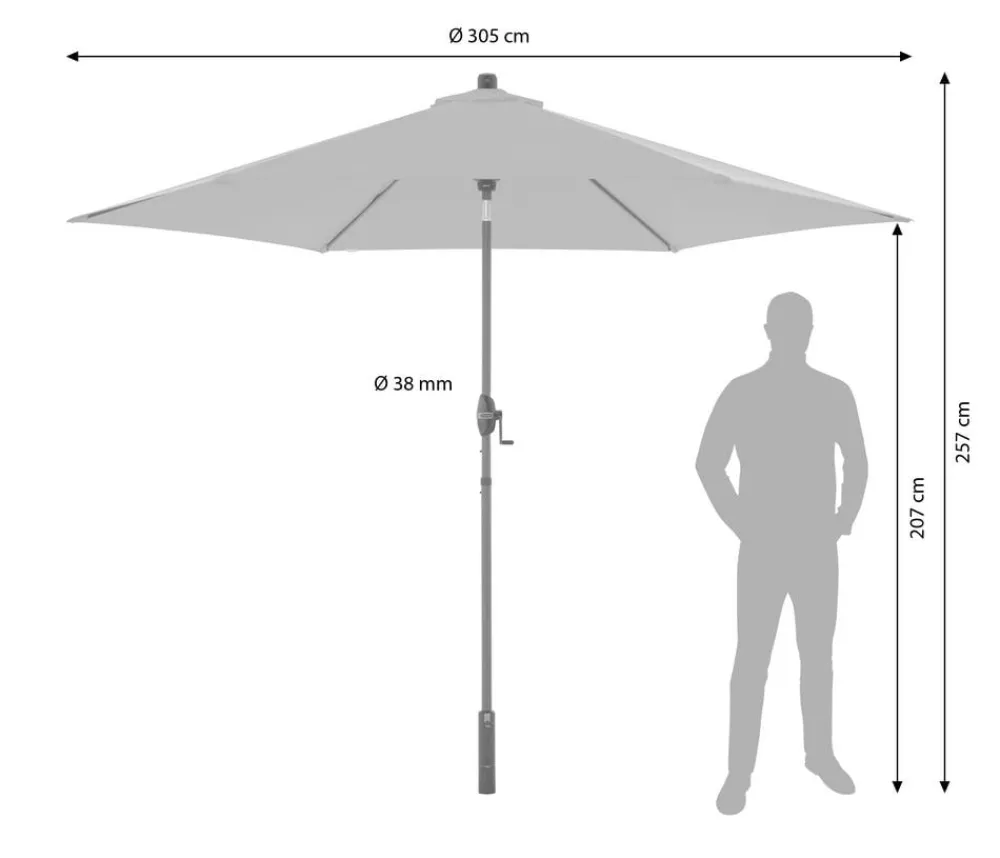 Doppler Sonnenschirm myZone Auto-Tilt, rund, ca. Ø305 cm Anthrazit Online