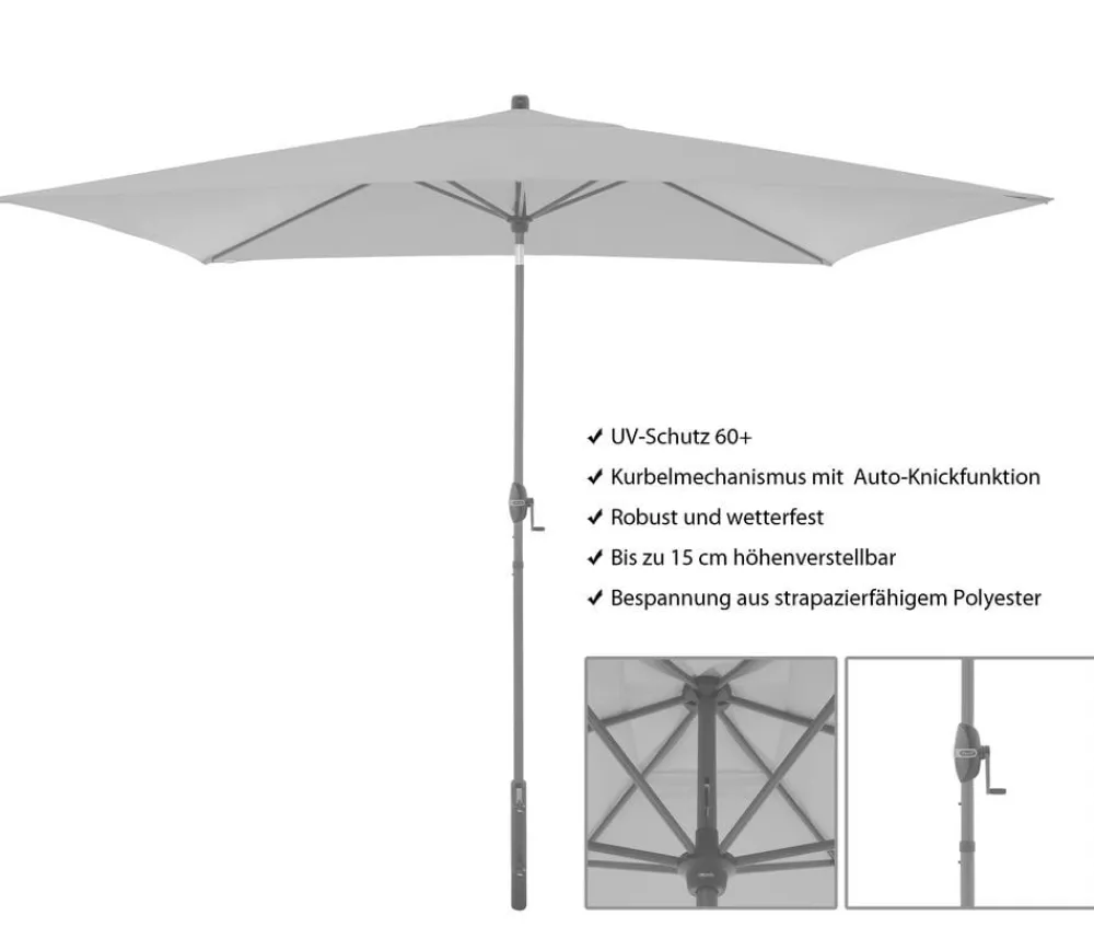 Doppler Sonnenschirm myZone Auto-Tilt, rechteckig, ca. B300/T200 cm Hellgrün Discount