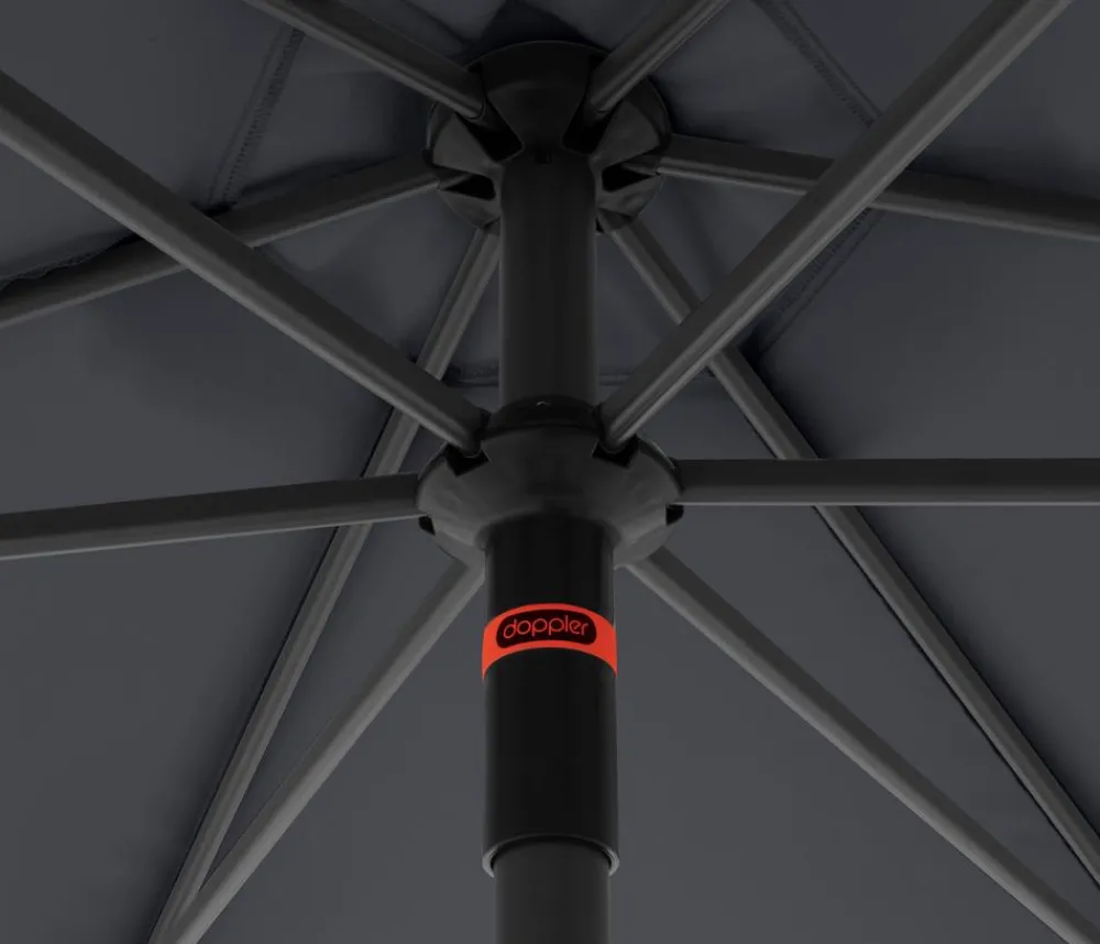 Doppler Sonnenschirme - Sonnenschirm myZone Push Up, rund, ca. Ø300 cm Anthrazit